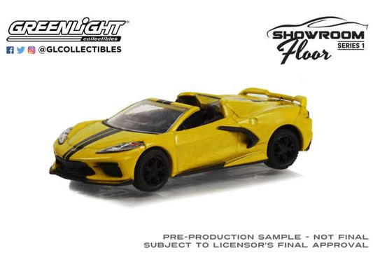 1/64 2022 Chevrolet Corvette Convertible *Showroom Floor Series 1*, accelerate yellow metallic