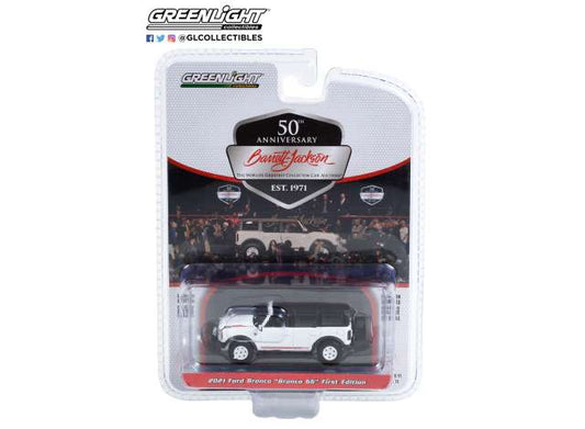 1/64 2021 Ford Bronco “Bronco 66” First Edition (Lot #3001) *Barrett Jackson Scottsdale Edition Series 11*, oxford white with black roof