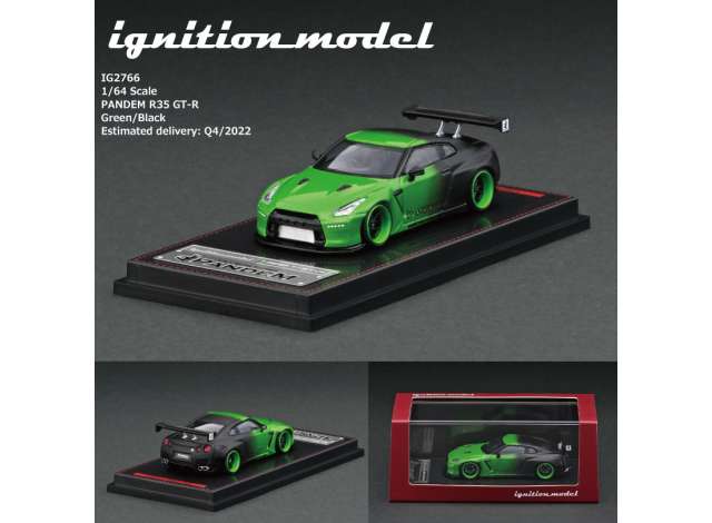 1/64 Pandem R35 GT-R green/black