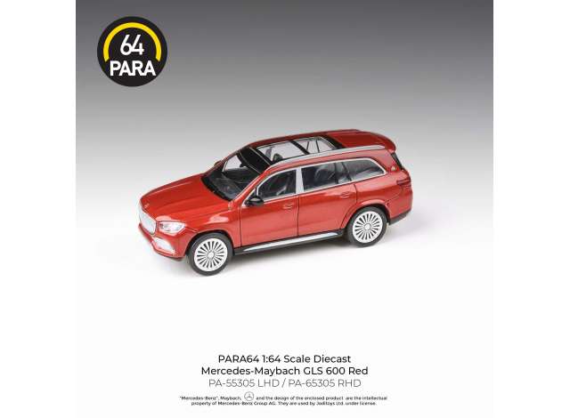 1/64 2020 Mercedes Maybach GLS *Left Hand Drive*, red