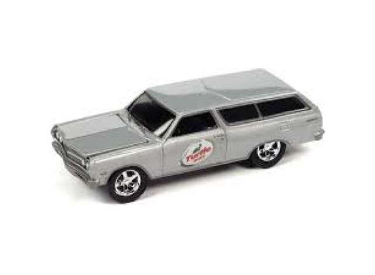 1/64 1965 Turtle Wax Chevrolet Chevelle Wagon, Silver with Turtle Wax Graphics