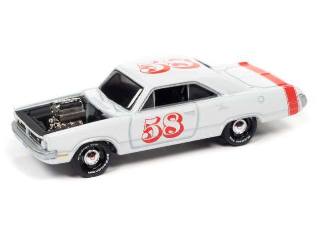 1/64 1970 Dodge Dart (Spoilers), Gloss White with Red Stripe