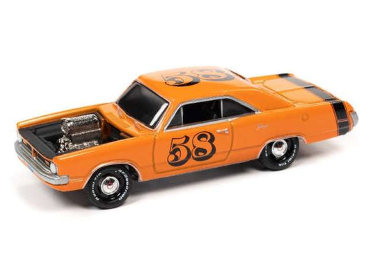 1/64 1/64 1970 Dodge Dart (Spoilers), Metallic Red/Orange with Black Stripe