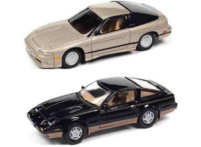 1/64 1x 1990 Nissan 240SX, Champagne Pearl & 1x 1985 Nissan Fairlady 300ZX, Thunder Black Body /Gold