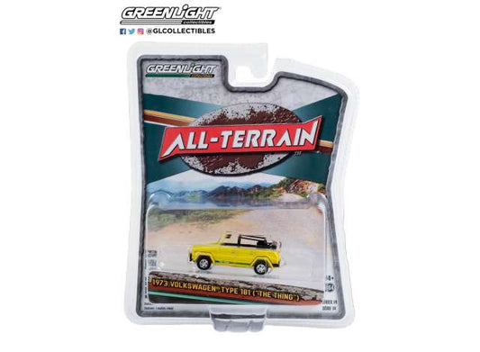 1/64 1973 Volkswagen Thing (Type 181) The Thing *All Terrain Collection Series 14*, yellow with blue and green strobe stripes