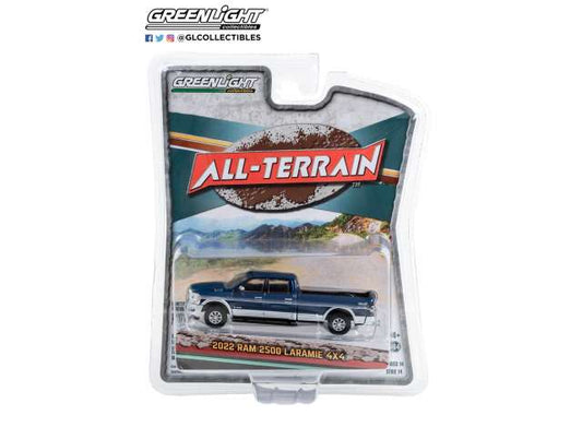 1/64 2022 Ram 2500 Laramie 4x4 *All Terrain Collection Series 14*, patriot blue and billet silver