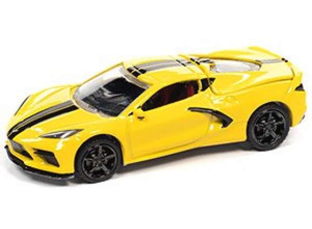 2020 Chevrolet Corvette, Accelerate Yellow with Twin Black Stripes