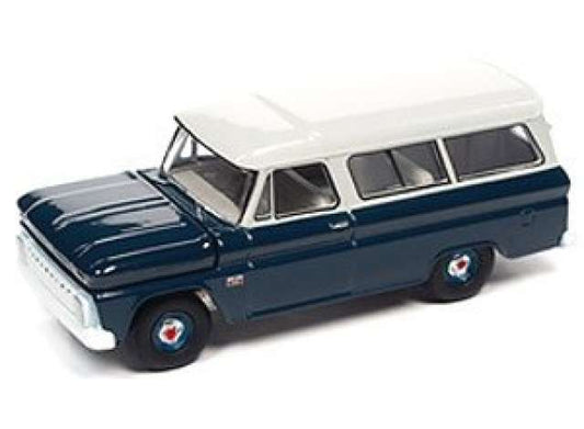 1966 Chevrolet Suburban, Dark Blue Body with White Roof