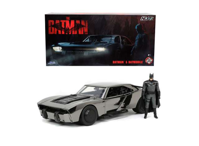 1/24 Batman Batmobile 2022 Comic Con with figure, black chrome