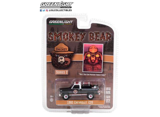 1/64 1982 Chevrolet C20 Custom Deluxe with Fire Equipment, Hose and Tank *Only You Can Prevent Forest Fires* Smokey Bear Series 2,