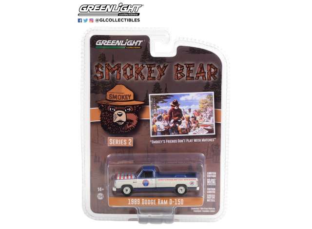 1/64 1989 Dodge Ram D-150 *Smokey’s Friends Don’t Play With Matches* Smokey Bear Series 2