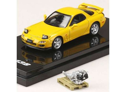 1/64 Mazda RX-7 (FD3S) Type RS with Engine Display Model, sunburst yellow