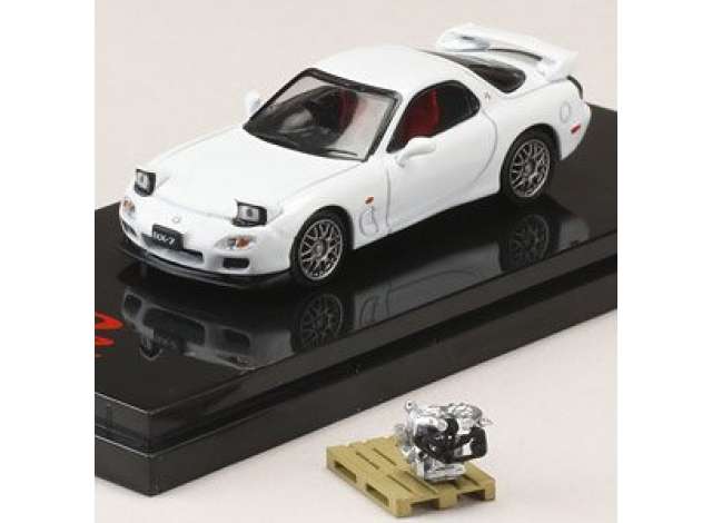 1/64 Mazda RX-7 (FD3S) Type RS with Engine Display Model, pure white