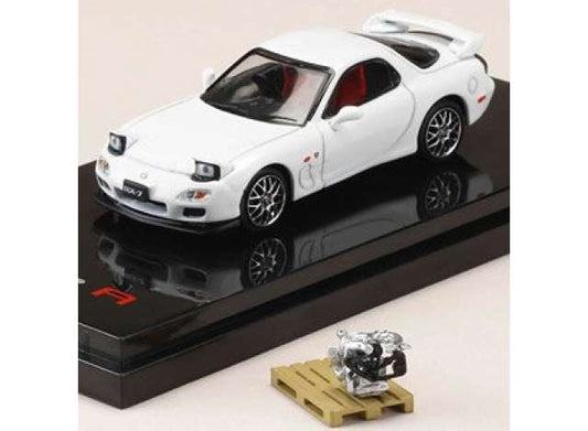 1/64 Mazda RX-7 (FD3S) Prit R Type A with Engine Display Model, pure white