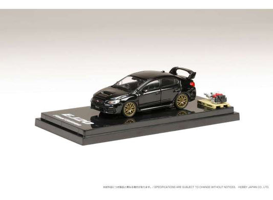 Preorder - Q2 2023 - 1/64 2018 Subaru WRX STi EJ20 Final Edition Full Packakge Engine Display Model, crystal black silica