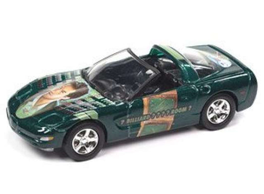 1/64 Modern Clue 2000 Corvette Z06, Mr Green, Billiard Room with Revolver & Poker Chip, Dark Green