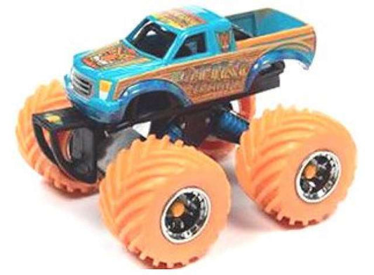 1/64 Johnny Lightning Monster Truck Tiki Terror, Orange Blue & Green with Orange Tires