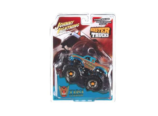 1/64 Johnny Lightning Monster Truck Tiki Terror, orange/ blue with black tires