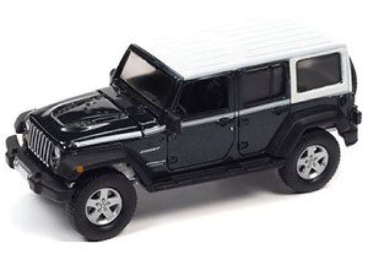 1/64 2017 Jeep Wrangler Chief Edition, Rhino Body Color with White Roof & White Side Stripe