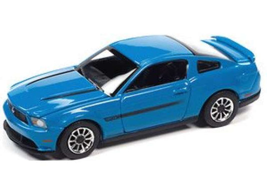 1/64 2012 Mustang GT/CS, Grabber Blue with Black Hood Stripes & Black GT/CS Side Stripes