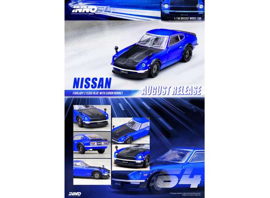 1/64 Nissan Fairlady Z S30, blue with carbon hood