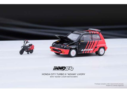 1/64 1984 Honda City Turbo II *Advan* with Advan livery Motocompo