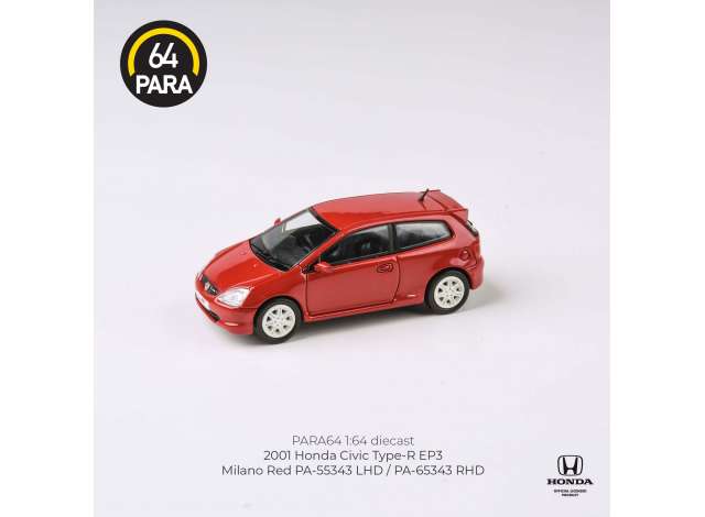 1/64 2001 Honda Civic Type-R EP3, red left hand drive