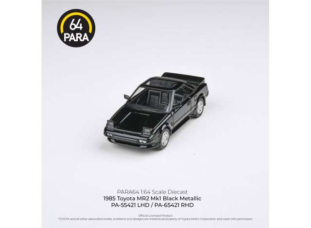 1/64 1985 Toyota MR2 MKI, black with pop up lights