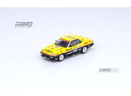 1/64 1987 Nissan Skyline 2000 Turbo RS-X (DR30) #50 Hasemi Motorsport Dunlop, yellow/red/black