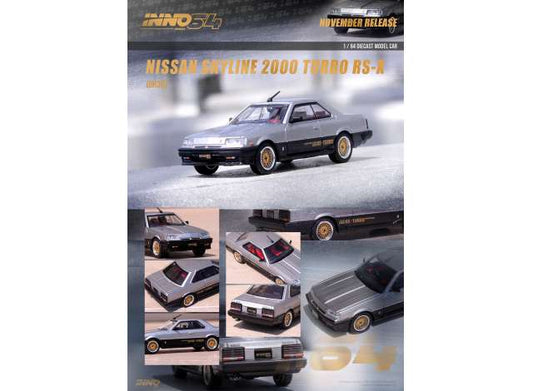 1/64 Nissan Skyline 2000 Turbo RS-X (DR30), silver/black with gold rims