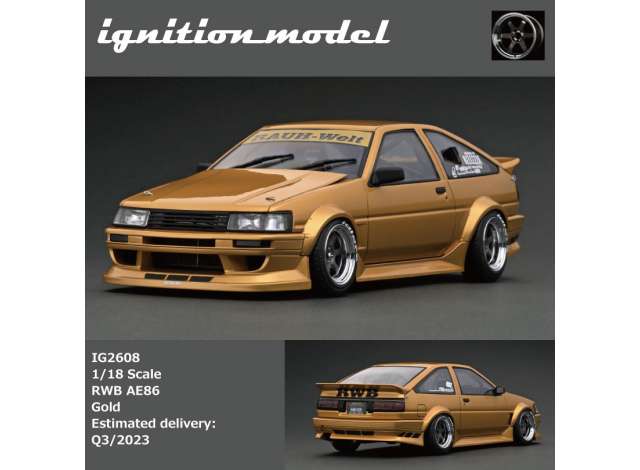 Preorder - Q3 2023 - 1/18 Toyota RWB AE86, gold