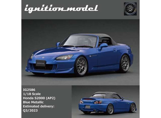 Preorder - Q3 2023 - 1/18 Honda S2000 (AP2), blue metallic