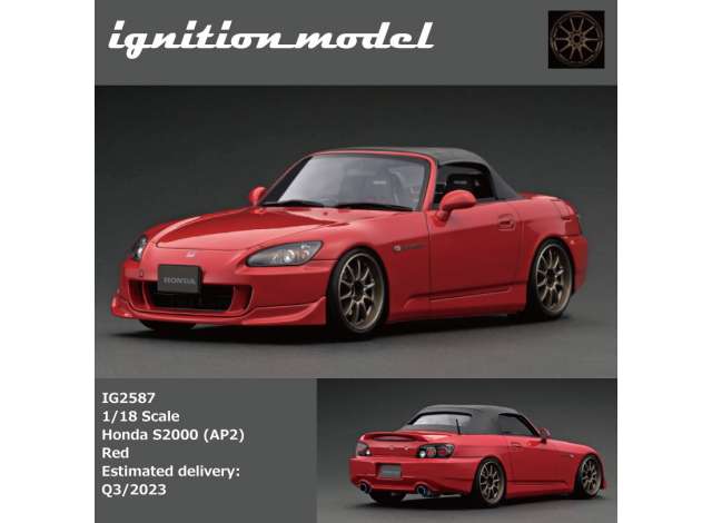 Preorder - Q3 2023 - 1/18 Honda S2000 (AP2), red