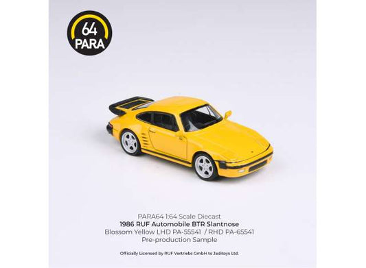 1/64 1986 RUF BTR Slantnose, yellow left hand drive