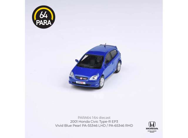 1/64 2001 Honda Civic Type R EP3, blue right hand drive