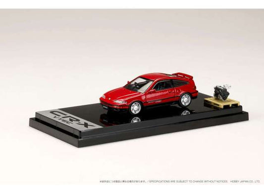 Preorder - Q2 2023 - 1/64 1989 Honda CR-X SiR (EF8) with Engine Display Model, red pearl