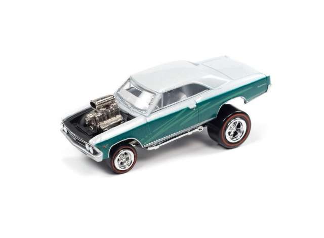 1/64 1966 Chevrolet Chevelle Zinger, pearl white/sea green