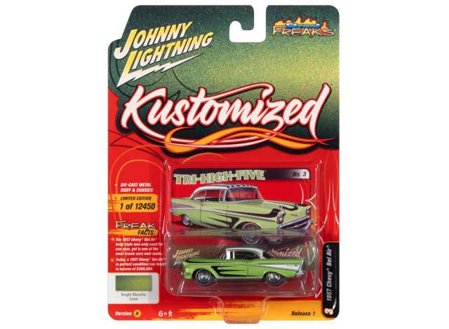 1/64 1957 Kustomized Chevrolet Bel Air, lime green