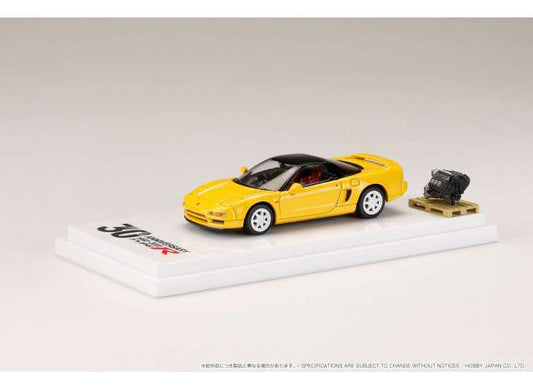 Preorder - Q3 2023 - 1/64 1994 Honda NSX (NA1) with Engine Display Model Type R 30th Anniversary, indy yellow pearl