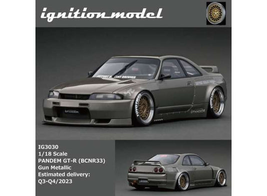 Preorder - Q3 2023 - 1/18 Nissan Skyline Pandem GT-R BCNR33, gun metallic