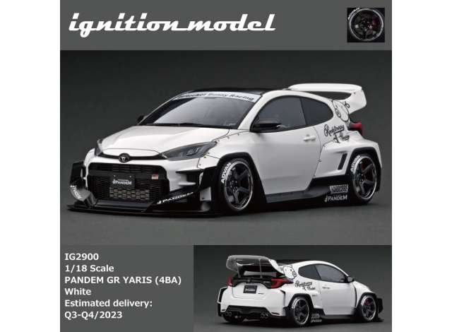 Preorder - Q3 2023 - 1/18 Pandem GR Toyota Yaris (4BA), white