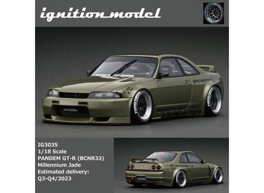 Preorder - Q3 2023 - 1/18 Pandem GT-R Nissan Skyline (BCNR33), millennium jade