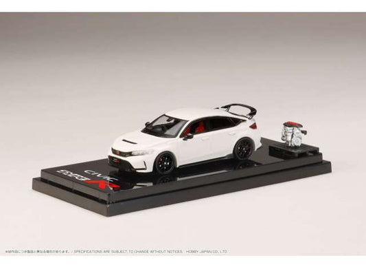 Preorder - Q2 2023 - 1/64 Honda Civic Type R (FL5) with Engine Display Model, championship white