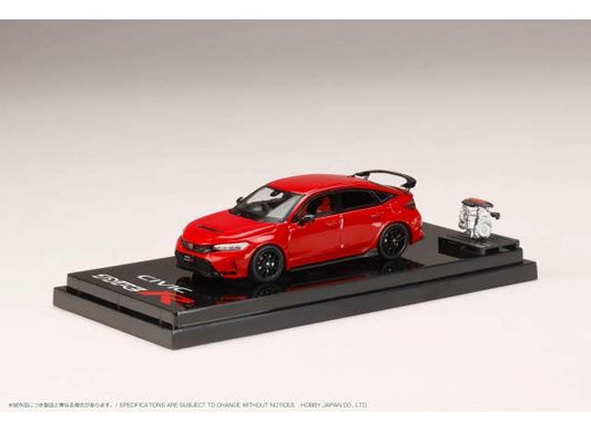 Preorder - Q2 2023 - 1/64 Honda Civic Type R (FL5) with Engine Display Model, flame red