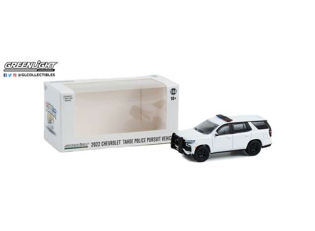 1/64 2022 Chevrolet Tahoe Police Pursuit Vehicle (PPV) *Hot Pursuit Series*, white