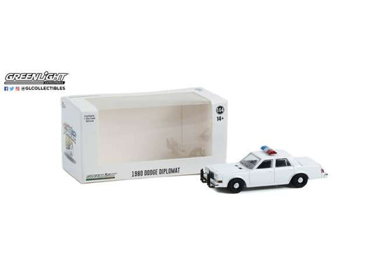 1/64 1980-1989 Dodge Diplomat *Hot Pursuit Series*, white