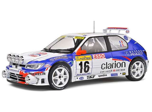 1/18 1992 Peugeot 306 Maxi Rally de Monte Carlo, blue/white