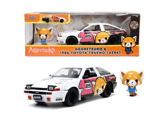 1/24 1986 Toyota Trueno AE86 with Aggretsuko figure, various