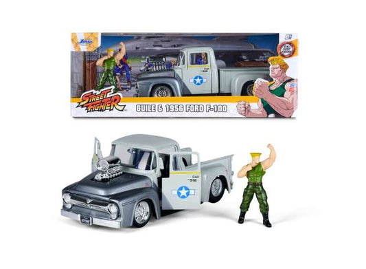 1/24 1956 Ford Pickup with street fighter figure, grey