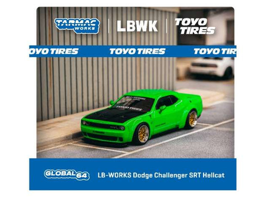 Preorder - August 2023 - 1/64 LB-WORKS Dodge Challenger SRT Hellcat, green metallic